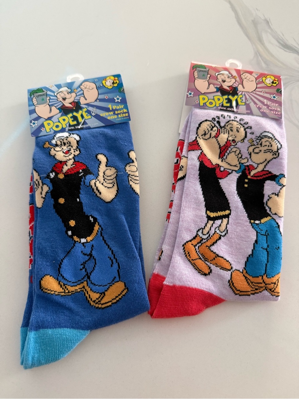 Crew Socks Popeye theme for Men or Women size 8-12